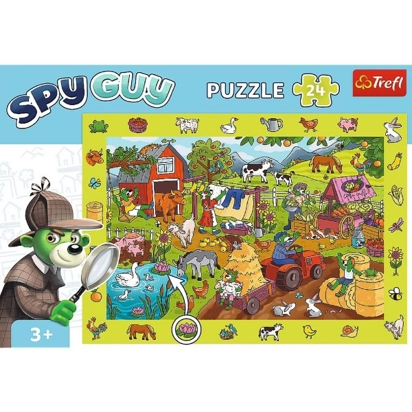 Beobachtungspuzzle Spy Guy Bauernhof 24 Teile