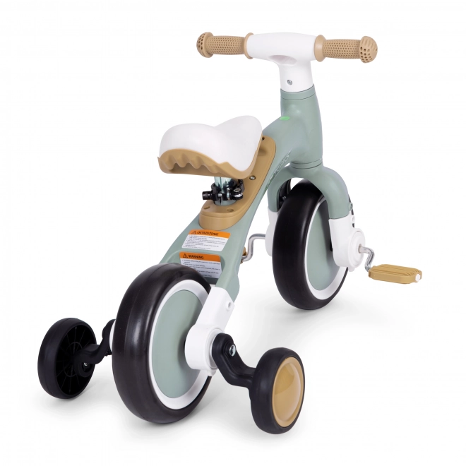 Balancefahrrad mit Pedalen - Grün 3in1 von Ecotoys