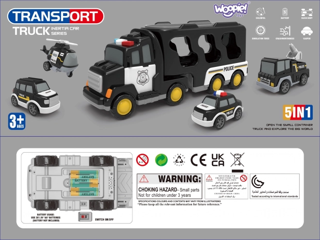 Woopie policia abschleppwagen set