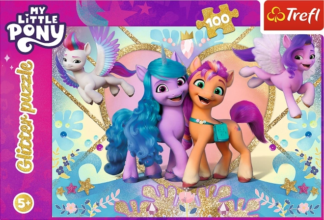 Glitzerndes Puzzle My Little Pony 100 Teile