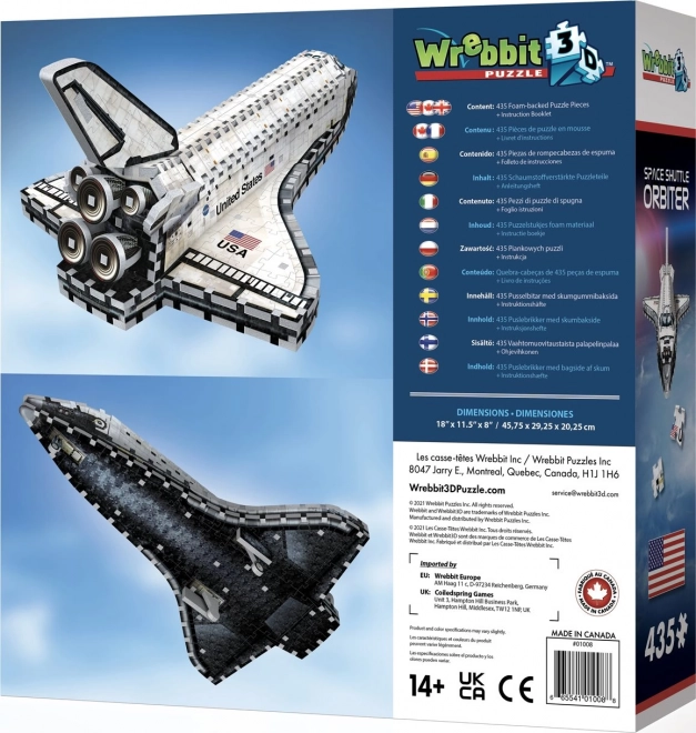 Wrebbit 3D Puzzle Spaceshuttle Orbiter