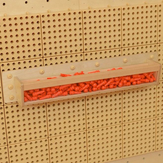 Masterkidz Holzbehälter mit durchsichtigem Fach für STEM Tafeln