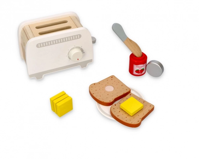 Holz-Spielzeug-Toaster Grau