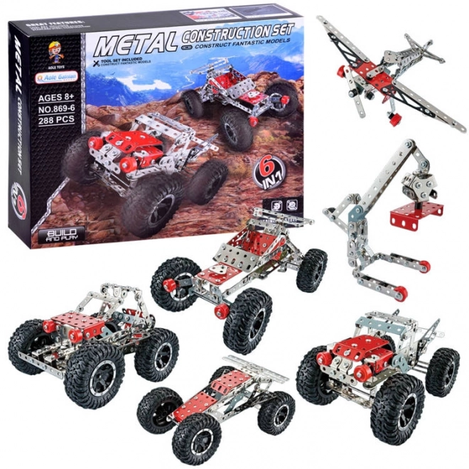 Konstruktionsspielzeug Metallbausteine 6-in-1 Set