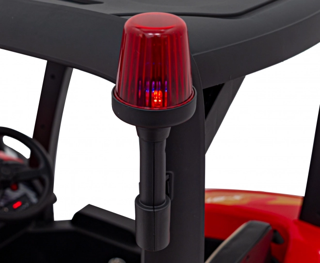 Traktor mit Anhänger rot