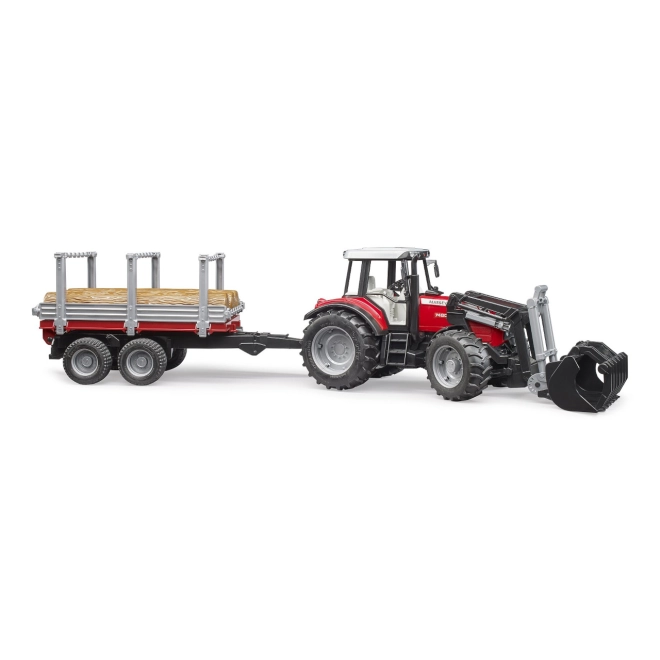 Holztransportanhänger mit kippbarer Ladefläche und Bordwänden