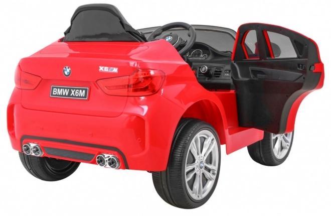 BMW X6M Elektrisches Kinderauto Rot + Fernbedienung + EVA + langsamer Start + Audiopanel + LED-Diode