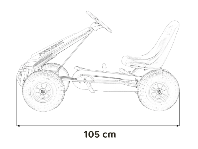 Gokart mit Pedale Air PerHour für Kinder Rot – rosa