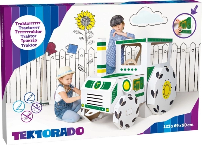 Pappspielzeug - Großer Papptraktor