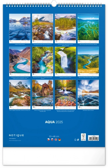 Wandkalender Wasser 2025