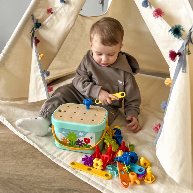 Konstruktionsbox Montessori Motorik 12-in-1 von Woopie Green