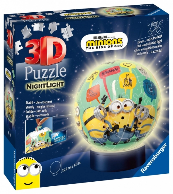 Leuchtende 3D-Kugel Minions