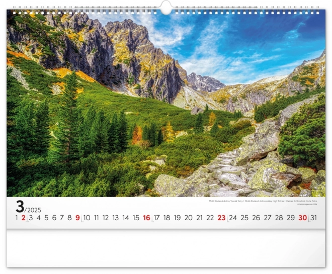 Notique Wandkalender Magische Tatra 2025, 48 x 33 cm