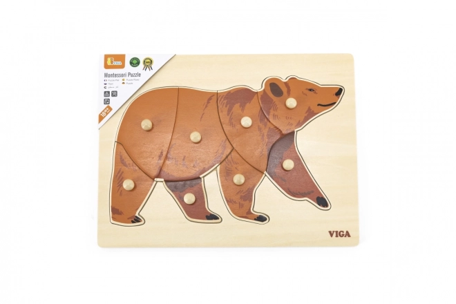 Holz Montessori Einlegepuzzle - Bär