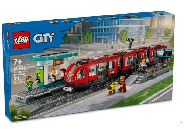 LEGO City Straßenbahn mit Haltestelle