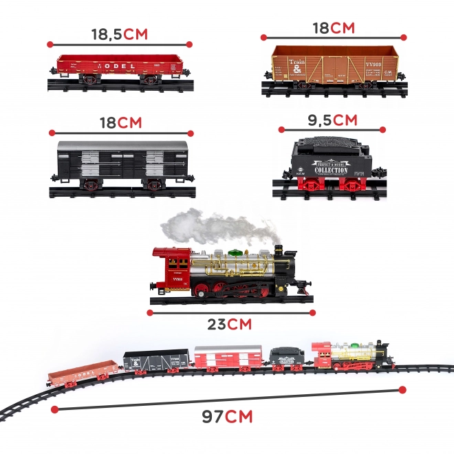 Klassische Elektrische Eisenbahn mit Geräusch und Licht