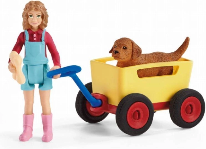 Niedliches Hündchen und Knochen als Zubehör