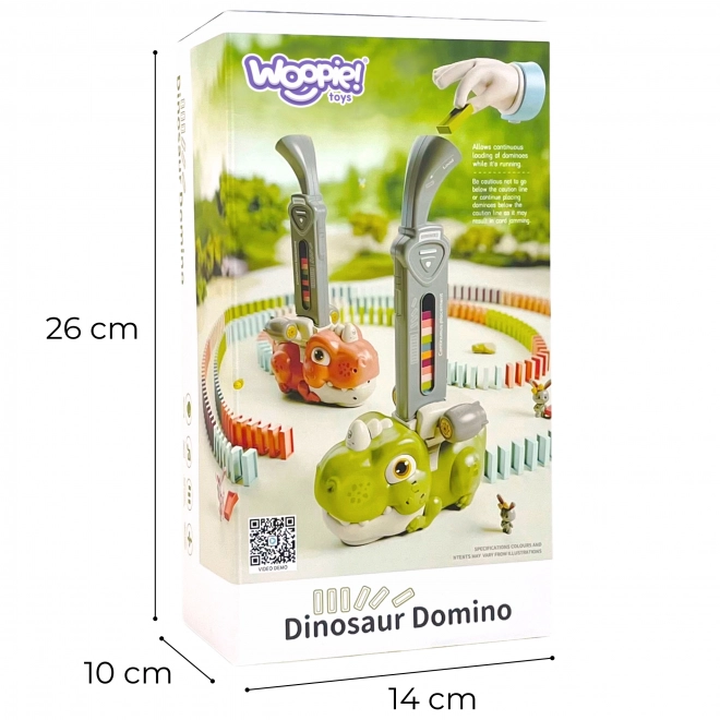 Elektrische Dino-Lokomotive mit Domino-Steinen von WOOPIE