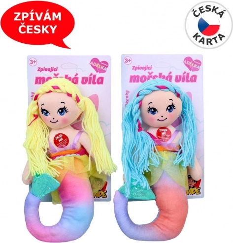 Textilpuppe Meerjungfrau mit Sound 38 cm