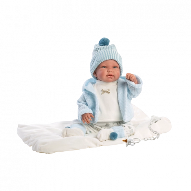 Realistische Babypuppe mit Geräuschen und weichem Körper 44 cm