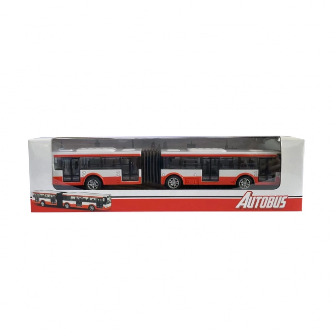 Metallroter Gelenkbus