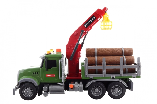 Großer Holztransport-LKW mit Batteriebetrieb
