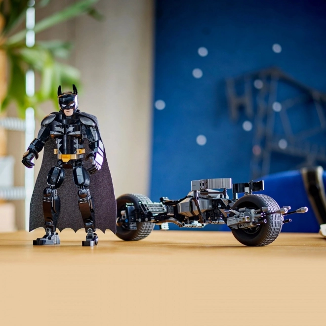 Batman™ und Bat-Pod Motorrad Baufigur