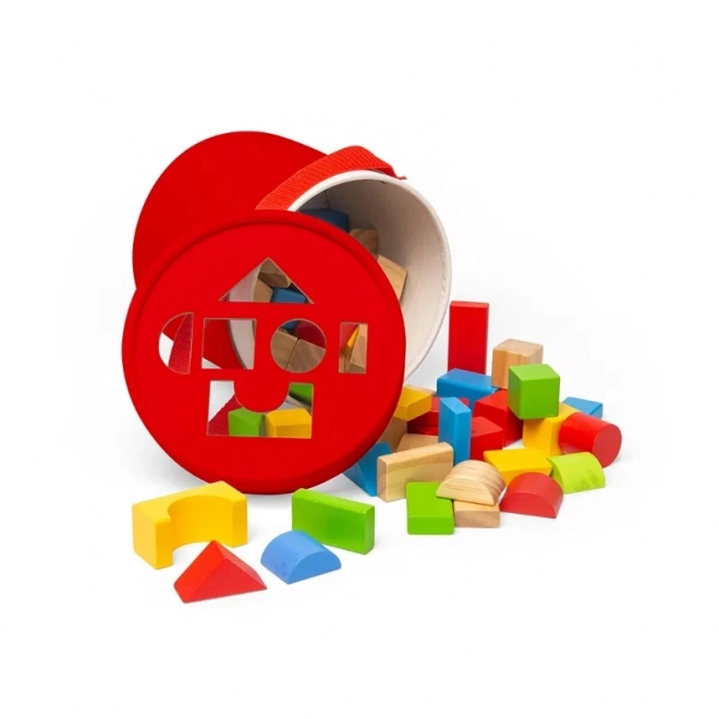 Bigjigs Toys Holzklötze und Sortierspiel im Trommel