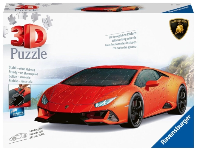 Lamborghini Huracán Evo 3D Puzzle - Grün