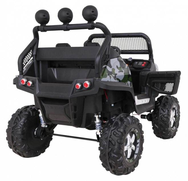 Mercedes Benz Unimog für Kinder Moro-Lack + Antrieb 4x4 + Fernbedienung + Gepäckraum + langsamer Start + MP3 LED