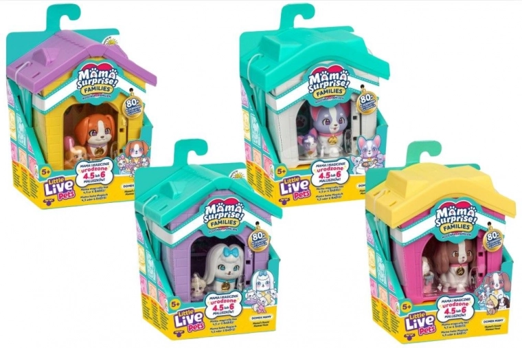 Little Live Pets Mama Surprise Families – Häuschen für die Hündin und Welpen