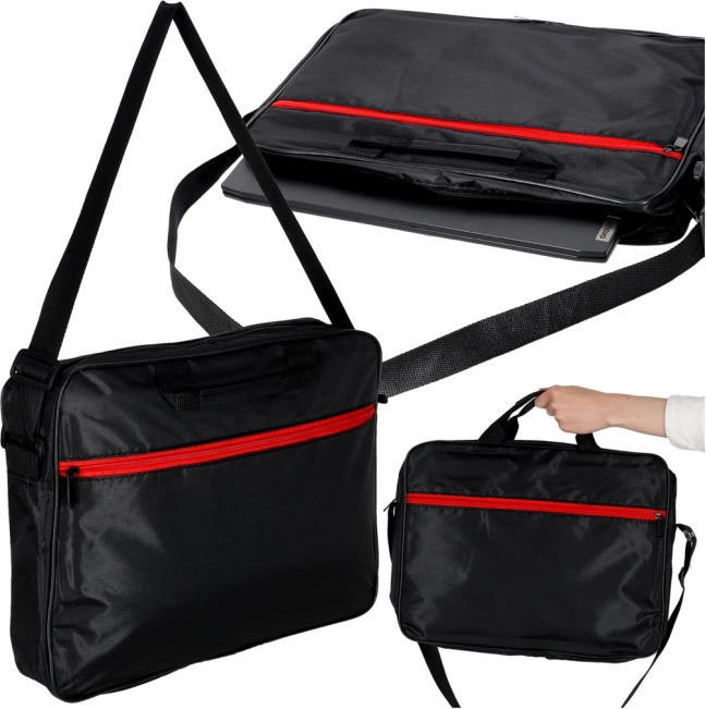 Schwarze Laptoptasche 15,6 Zoll mit Riemen