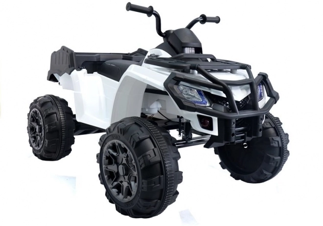 Weißer Kinderquad mit Akku 24V