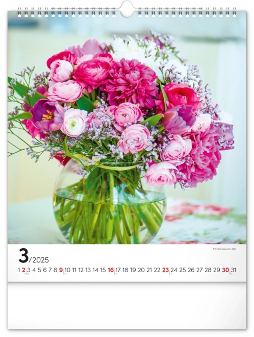 Notique Wandkalender Blumen 2025