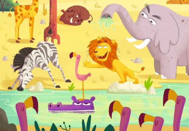 Puzzle & Play: Safari - RAVENSBURGER 2x24 Teile