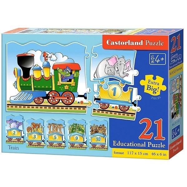 Castorland Lernpuzzle Zug für Kinder ab 4 Jahren