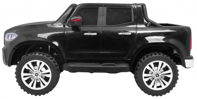 Mercedes Benz Klasse X für Kinder schwarz + Fernbedienung + 4x4 + MP4 + Träger für Gepäck + LED + EVA