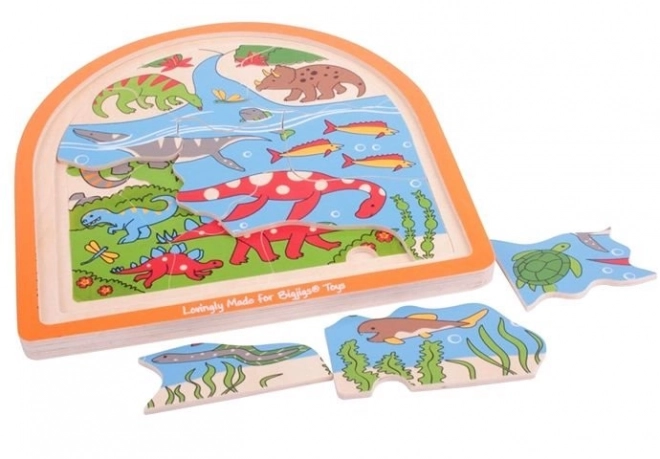 Bigjigs Mehrschichtiges Puzzle Dinosaurier