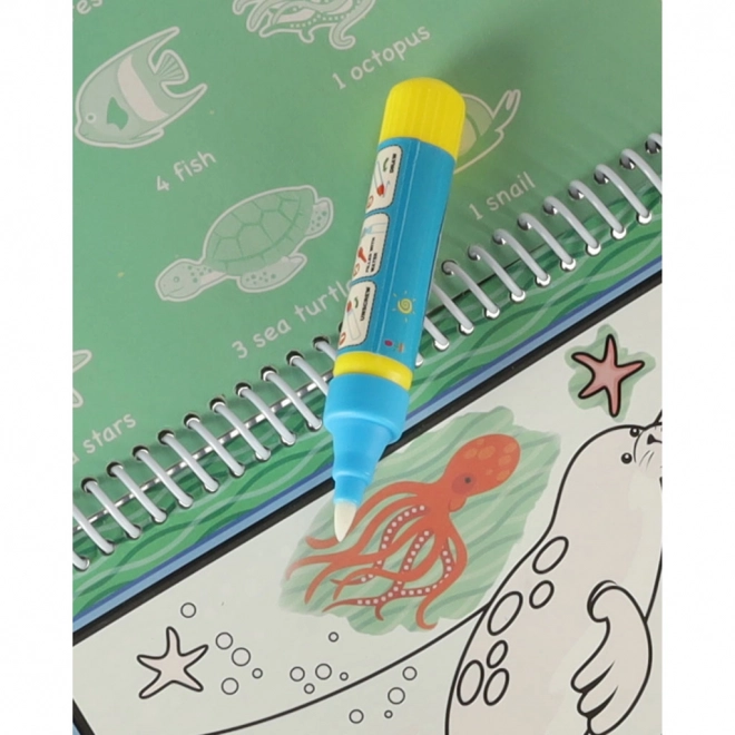 Unterwasserwelt Wasserbuch mit Stift