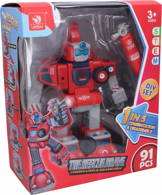 Schraubbarer Autoroboter mit Effekten The Rescue Brave 32 cm