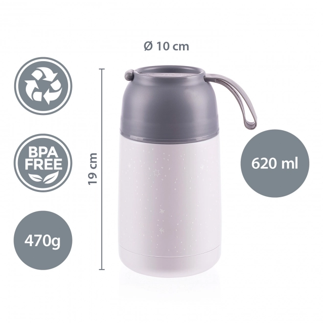 Thermos für Speisen mit Silikongriff Flowers 620 ml