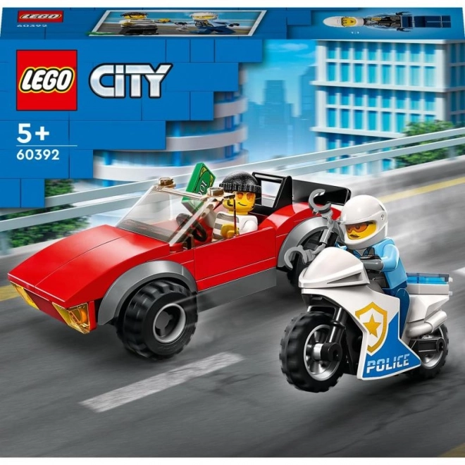 Lego City Polizeimotorrad Verfolgungsjagd bei Auto