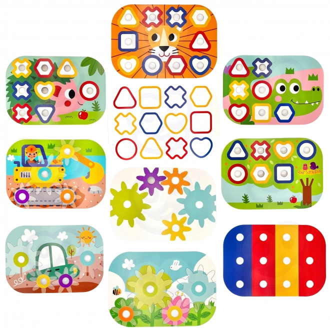 Konstruktionsbox Montessori Motorik 12-in-1 von Woopie Green