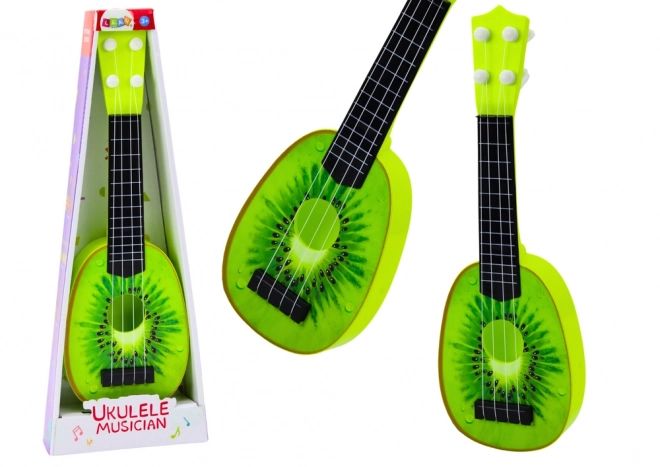 Kinder-Ukulele Mini Gitarre mit 4 Saiten Kiwi Grün 15"