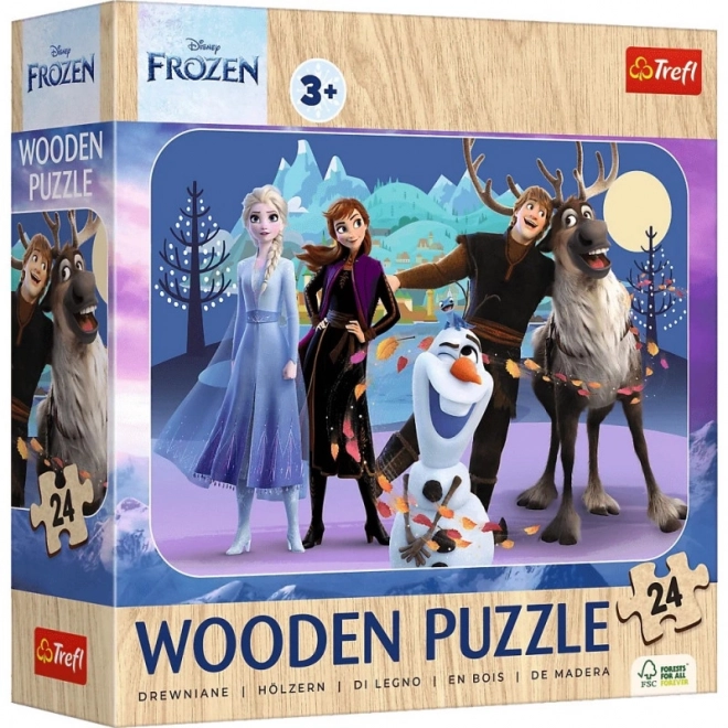 Trefl Holzpuzzle DIE EISKÖNIGIN: Wunderbares Königreich 24 Teile