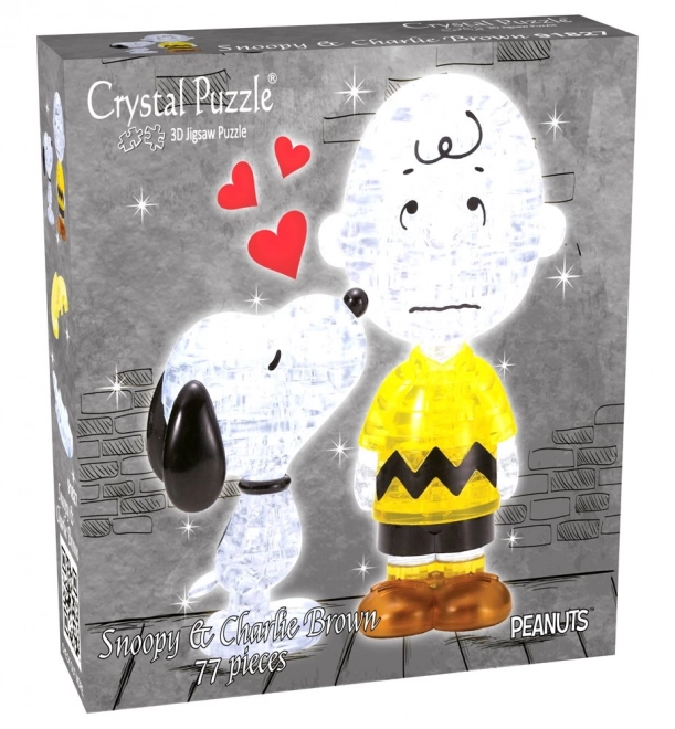 3D-Kristallpuzzle Snoopy und Charlie Brown