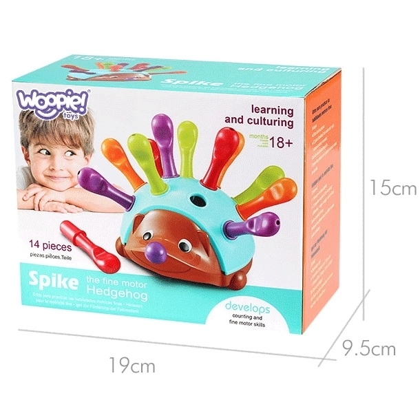 Woopie Geschicklichkeitsspiel Igel Sortierer Montessori Lernen von Zahlen und Farben 4 in 1