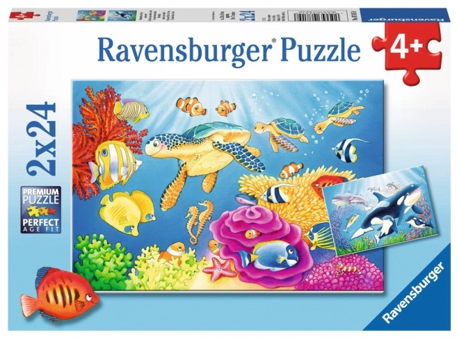 Ravensburger Unterwasser-Schönheit Puzzle 2x24 Teile