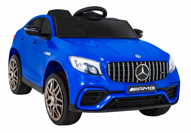 Mercedes Benz GLC63S für Kinder Blau + Fernsteuerung + 4x4 Antrieb + MP3 LED + EVA + langsamer Start