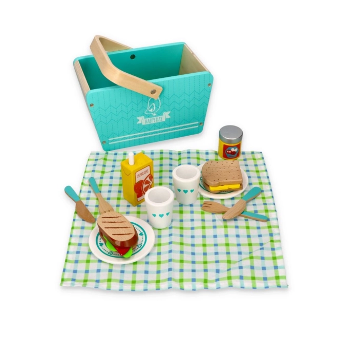 Minzfarbiger Picknick-Set